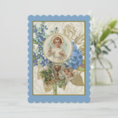 Einladung zur Vintagen Kommunion (Stehend Vorderseite)