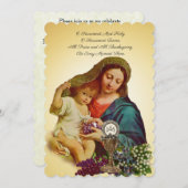 Einladung zur Vintagen Kommunion (Vorne/Hinten)