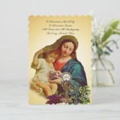 Einladung zur Vintagen Kommunion (Stehend Vorderseite)