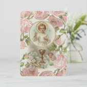 Einladung zur Vintagen Kommunion (Stehend Vorderseite)