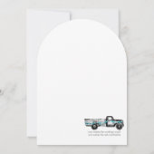 Einladung zur Vintagen Lkw-Hochzeit (Rückseite)