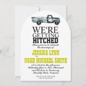 Einladung zur Vintagen Lkw-Hochzeit (Vorderseite)