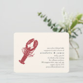 Einladung zur Vintagen Lobster-Bake-Engagement-Par (Stehend Vorderseite)
