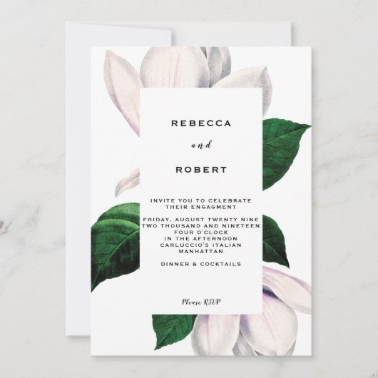 Einladung zur Vintagen Magnolienlobby (Vorderseite)