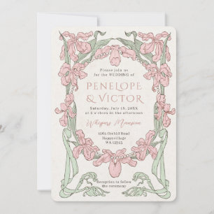 Einladung zur Vintagen Orchid-Rahmen-Hochzeit