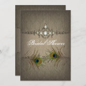 Einladung zur Vintagen Pfauendusche (Vorne/Hinten)