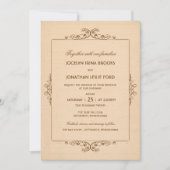 Einladung zur Vintagen Rahmenhochzeit (Vorderseite)