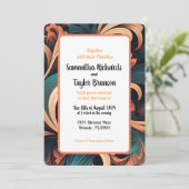 Einladung zur Vintagen Retro-Blumenhochzeit (Stehend Vorderseite)