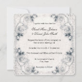 Einladung zur Vintagen Rosenhochzeit (Vorderseite)