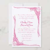 Einladung zur Vintagen Rosenhochzeit (Rückseite)