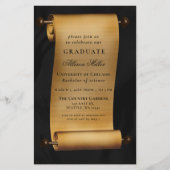 Einladung zur Vintagen Scroll Graduiertengruppe (Vorderseite)