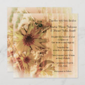 Einladung zur Vintagen Sonnenblumenhochzeit (Vorne/Hinten)