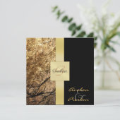 Einladung zur Vintagen Stone Monogramm-Hochzeit (Stehend Vorderseite)