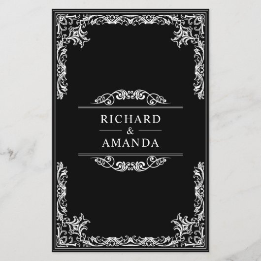 Einladung zur Vintagen Verzierten Budgetierung (Rückseite)