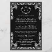 Einladung zur Vintagen Verzierten Budgetierung (Vorderseite)