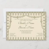 Einladung zur Vintagen Viktorianischen Herzhochzei (Rückseite)