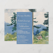 Einladung zur Vintagen Waldhochzeit (Vorne/Hinten)