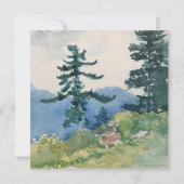 Einladung zur Vintagen Waldhochzeit (Rückseite)