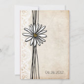 Einladung zur Vintagen weißen Tageszeit (Rückseite)