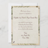 Einladung zur Vintagen Winterlandhochzeit (Rückseite)