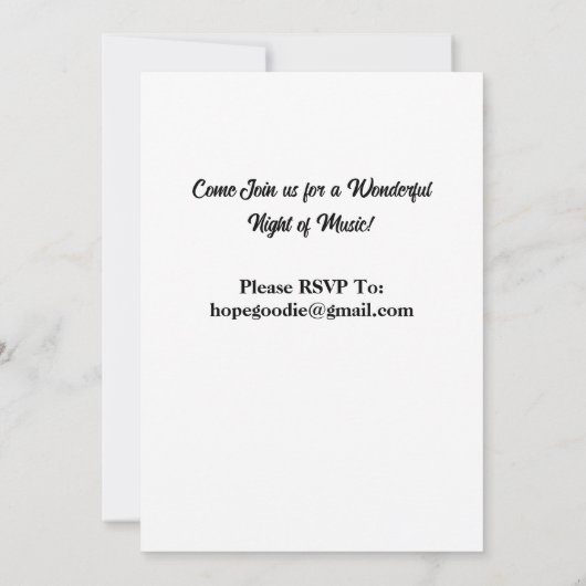 Einladung zur Violine-Erwägung (Rückseite)