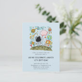 Einladung zur virtuellen Geburtstagspartei im Inte (Stehend Vorderseite)