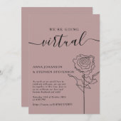 Einladung zur virtuellen Hochzeit (Vorne/Hinten)