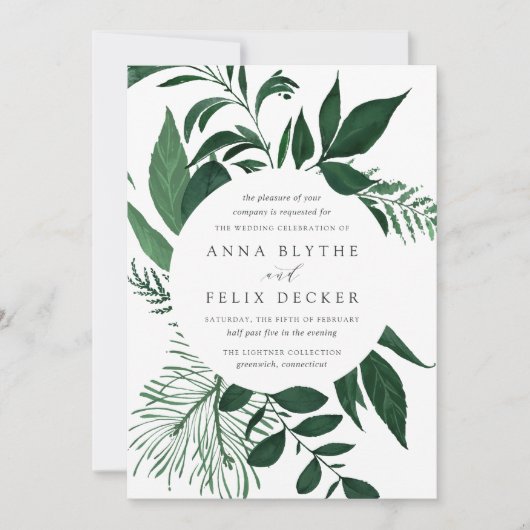 Einladung zur Waldhochzeit (Vorderseite)