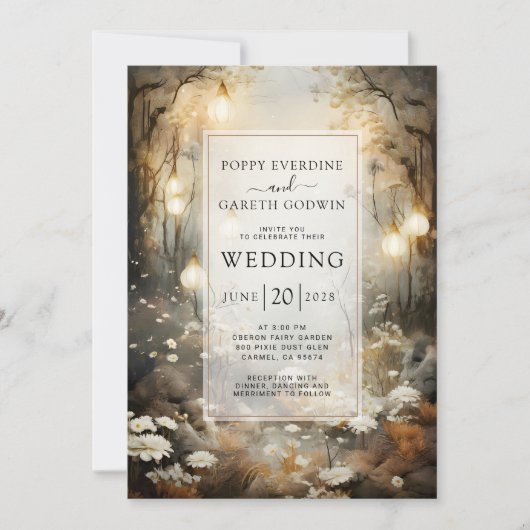 Einladung zur Waldhochzeit (Vorderseite)