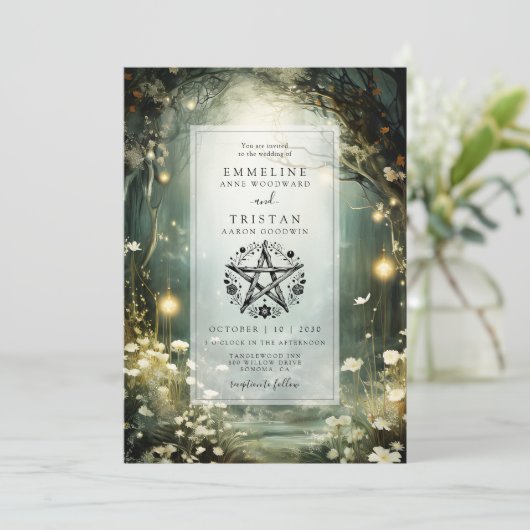 Einladung zur Waldhochzeit (Stehend Vorderseite)