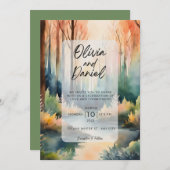 Einladung zur Waldhochzeit (Vorne/Hinten)