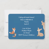 Einladung zur Waldtier-Geburtstagsfeier (Rückseite)