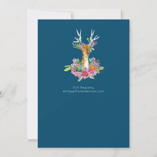 Einladung zur Waldtierstudentin Girl (Rückseite)