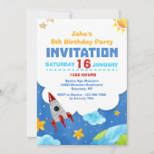 Einladung zur Wasserfarbe im Weltraum (Vorderseite)