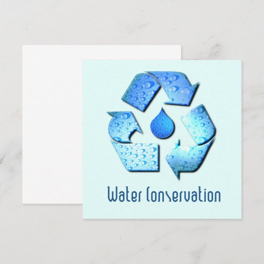 Einladung zur Wasserkonservierung (Vorne/Hinten)