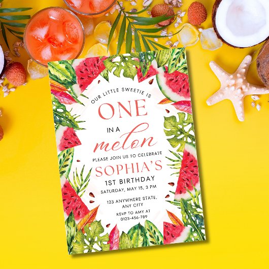 Einladung zur Wassermelone, eins in einem Melon Ge