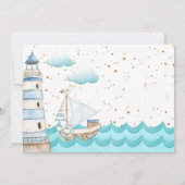 Einladung zur Watercolor Nautical Birthday Party (Rückseite)