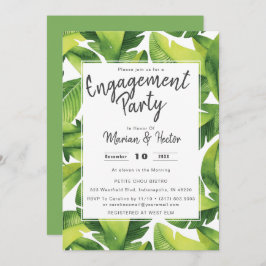 Einladung zur Watercolor Tropical Engagement Party