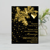 Einladung zur Weihnachts-Hochzeit in Schwarz und G (Stehend vorne)