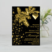 Einladung zur Weihnachts-Hochzeit in Schwarz und G (Stehend vorne)