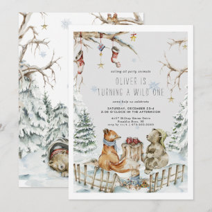 Einladung zur Weihnachts-Wild-One-Party-Animal-Par