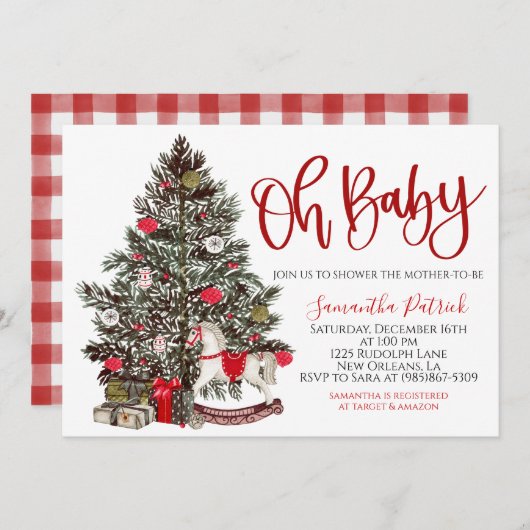 Einladung zur Weihnachtsbaume (Vorne/Hinten)