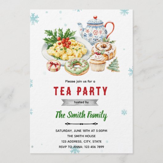 Einladung zur Weihnachtsbrunchparty (Vorderseite)