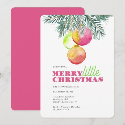 Einladung zur Weihnachtsdusche (Vorne/Hinten)