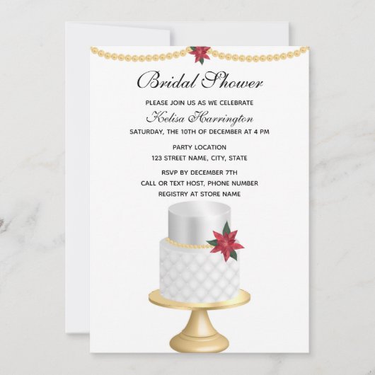 Einladung zur Weihnachtsdusche (Vorderseite)