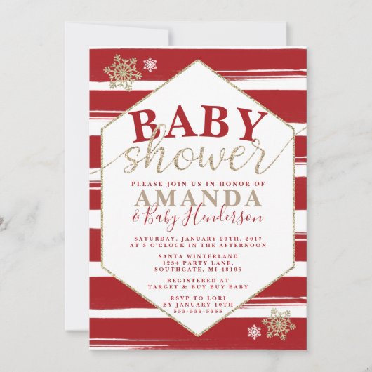 Einladung zur Weihnachtsdusche (Vorderseite)