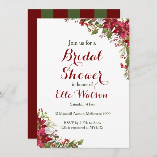 Einladung zur Weihnachtsdusche (Vorne/Hinten)