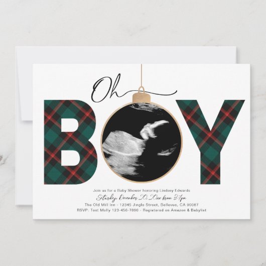 Einladung zur Weihnachtsdusche (Vorderseite)