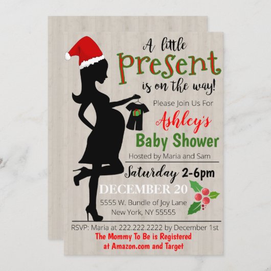 Einladung zur Weihnachtsdusche (Vorne/Hinten)