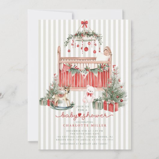 Einladung zur Weihnachtsdusche (Vorderseite)